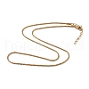 Ion Plating(IP) 304 Stainless Steel Bone Rope Chain Necklace for Women NJEW-I121-01A-G-1