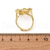Rhombus Brass Micro Pave Clear Cubic Zirconia Adjustable Ring Settings KK-D378-34G-4
