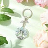 Flat Round with Tree of Life Alloy Keychains KEYC-MZ00039-05-2