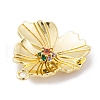 Rack Plating Brass Micro Pave Cubic Zirconia Pendants KK-K367-21G-02-2