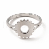 Non-Tarnish 304 Stainless Steel Sunflower Adjustable Ring for Women RJEW-B027-17P-2