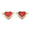 Brass Connector Charms KK-N233-169B-01E-2