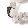 Natural Tourmalinated Quartz Beads Strands G-I283-F15-4