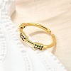 Brass Micro Pave Cubic Zirconia Cuff Rings for Women RJEW-H247-08G-1