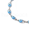 Evil Eye Plastic Link Chain Necklace NJEW-H169-03P-05-2