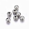 304 Stainless Steel Textured Beads STAS-F174-32P-A-1