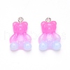 Gradient Color Opaque Resin Pendants RESI-R433-01-3