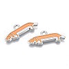 Rack Plating Alloy Enamel Pendants PALLOY-T075-156-2