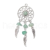 Woven Net/Web with Feather Pendants PALLOY-JF03982-3