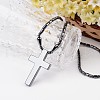 Non-Magnetic Synthetic Hematite Pendant Necklace NJEW-E086-06-3