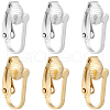 Beebeecraft 40Pcs 2 Colors Brass Clip-on Earring Findings KK-BBC0011-91-1