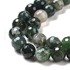 Natural Moss Agate Beads Strands G-E571-21B-4