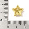 Rack Plating Brass Clear Cubic Zirconia Beads KK-S380-23G-3