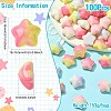 Gradient Color Opaque Resin Cabochons RESI-CJ0003-66-2