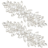 Beebeecraft 2Pcs Alloy with Glass Rhinestone Hair Barrettes OHAR-BBC0001-01-1