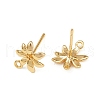 Brass Stud Earrings Findings KK-B137-13G-2
