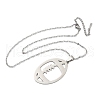 304 Stainless Steel Hollow Rugby Pendant Necklaces NJEW-D318-01P-4