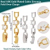 Beebeecraft 2 sets 2 Colors Extender Clasps Brass Micro Pave Cubic Zirconia Fold Over Extension Clasps FIND-BBC003-55B-2
