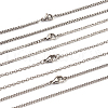 20Pcs 4 Style Titanium Steel Curb & Cable & Box Chain Necklaces Set for Men Women NJEW-TA0001-12-2