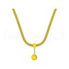 Fashionable 304 Stainless Steel Round Ball Tassel Pendant Necklaces for Women FS-WG82355-01-2