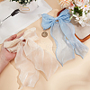 CRASPIRE 2Pcs 2 Colors Big Bowknot Organza Hair Barrettes AJEW-CP0008-32-3