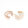 Brass Micro Pave Cubic Zirconia Pendants ZIRC-T016-10-2