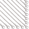 Stainless Steel Curb Chain Necklaces for Men Women NJEW-TAC0001-017-2