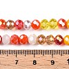 Electroplate Glass Beads Strands GLAA-T023-C16-01-4