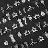 100pcs 10 Style Tibetan Style Pendants TIBEP-CJ0001-30-3