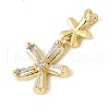 Brass Micro Pave Cubic Zirconia Pendants KK-K298-43G-2