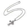 201 Stainless Steel Pendant Necklaces NJEW-C034-39C-AS-4