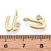 Brass Micro Pave Cubic Zirconia Charms KK-N263-97G-U-3