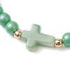5Pcs 5 Colors Acrylic Beads Stretch Bracelets for Women Men BJEW-JB11432-4