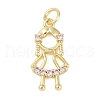 Rack Plating Brass Micro Pave Cubic Zirconia Pendant KK-H509-34G-02-1