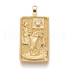 Brass Micro Pave Clear Cubic Zirconia Pendants X-ZIRC-Z004-01I-1