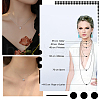 Anti-Tarnish Beebeecraft 2Pcs Trendy Unisex Rhodium Plated 925 Sterling Silver Cable Chains Necklaces Set STER-BBC0006-14B-5