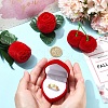 1Pc Valentine's Day Cherry Shaped Velvet Ring Gift Boxes VBOX-YW0001-01-5
