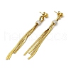 Rhinestone Long Dangle Stud Earrings EJEW-Z025-02G-2