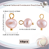 Beebeecraft 40Pcs 2 Styles Natural Cultured Freshwater Pearl Oval Charms FIND-BBC0002-57-2