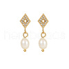 Mother's Day Jewellery Stainless Steel Earrings with Pearl NB4152-4-1