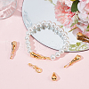 Beebeecraft 5Pcs Brass Pave Clear Cubic Zirconia Hook Clasps KK-BBC0009-37-4