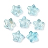 Transparent Spray Painted Glass Beads X1-GLAA-NH0003-01G-1