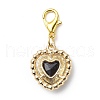 Alloy Rhinestone Heart Pendant Decorations HJEW-JM00808-3