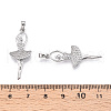 Brass Micro Pave Cubic Zirconia Pendants ZIRC-T016-04P-3