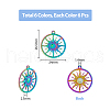 DICOSMETIC 18Pcs 3 Colors Ion Plating(IP) 304 Stainless Steel Pendants STAS-DC0014-15-2