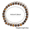 Natural Tiger Eye Column Beads Stretch Bracelets for Men Women GU9335-1-2