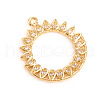 Brass Micro Pave Cubic Zirconia Pendants KK-E788-01G-1