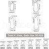 Unicraftale 316 Stainless Steel Hoop Earrings Findings & 304 Stainless Steel Open Jump Rings Findings Kits STAS-UN0010-30-2