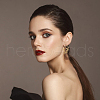 ANATTASOUL 3 Pairs 3 Colors Alloy Snake Wrapped Ring Hoop Earrings for Women EJEW-AN0001-63-6
