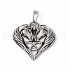 304 Stainless Steel Pendants STAS-G285-16AS-1